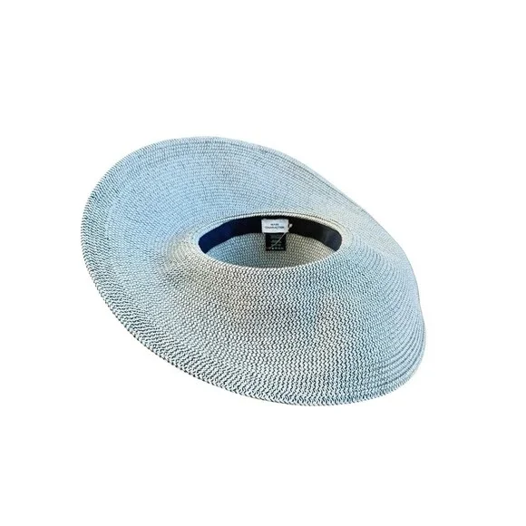 Aritzia Main Character Wide Brim Straw Sun Hat Black Band S/M Neutral Beach Boho - Picture 3 of 5